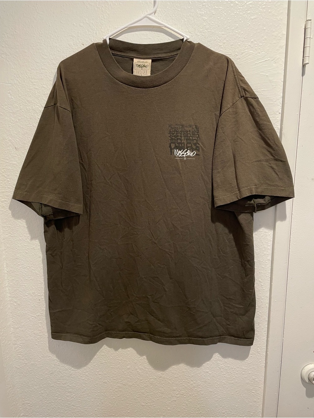 Vintage 90s Mossimo Made in USA Limited Edition Graphic Tee Brown Boxy Shirt L